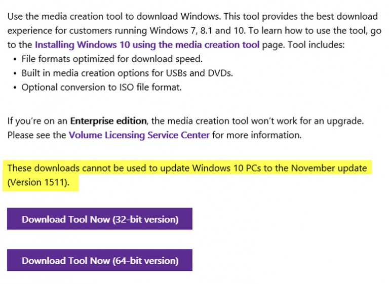Microsoft yanks Windows 10 November upgrade from download site