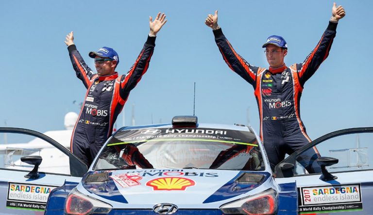 Hyundai Motor Sport Team Take to Podium after Tense Sardinia Rally