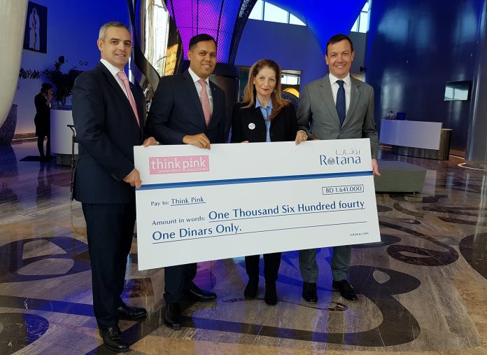 Rotana Bahrain donates to Think Pink