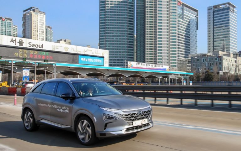 Hyundai Showcases World First Self-driven Fuel Cell Electric Vehicle
