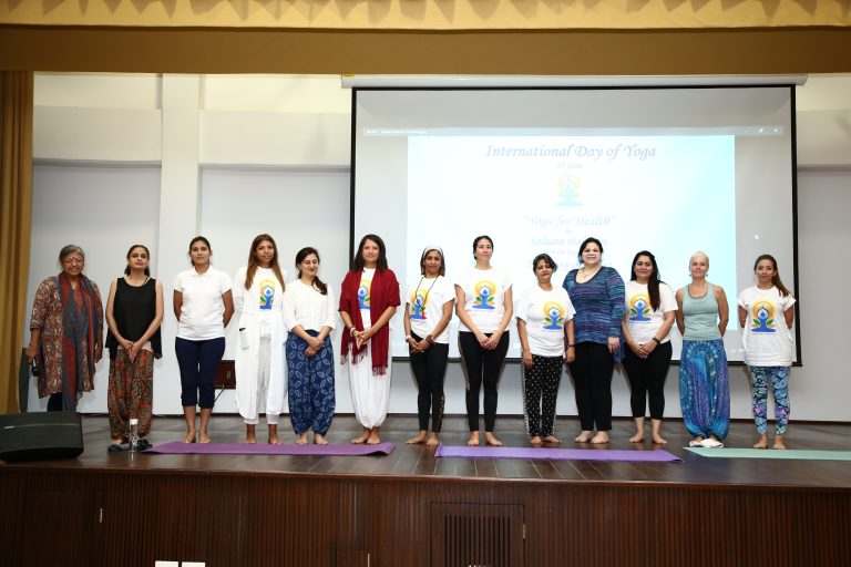 100 ladies join International Yoga Day curtain-raiser