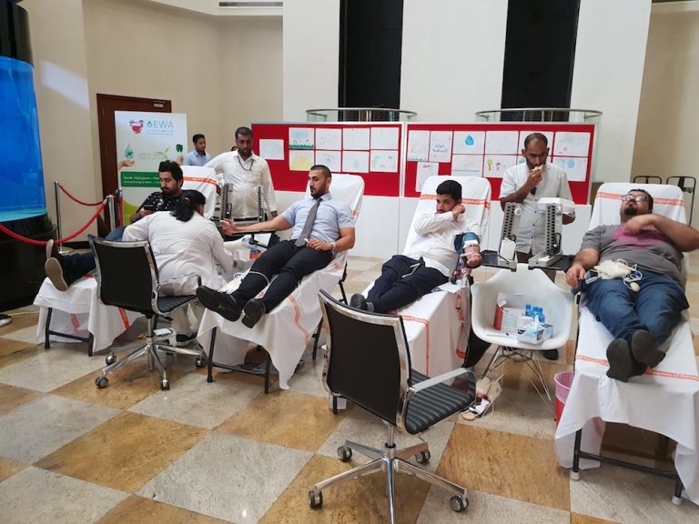 The Electricity and Water Authority organizes a blood donation campaign