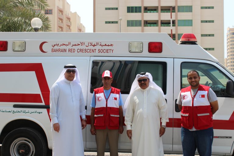 The Bahrain Red Crescent Society launches an ambulance dedicated to serve pilgrims