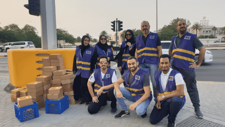 BisB Team “Jood” Distribute Packages to Drivers