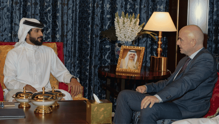 Shaikh Nasser bin Hamad Receives FIFA President, Hails the Federation Efforts & Achievements