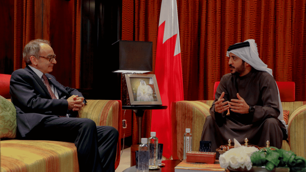 His Highness Shaikh Khaled meets with British Ambassador