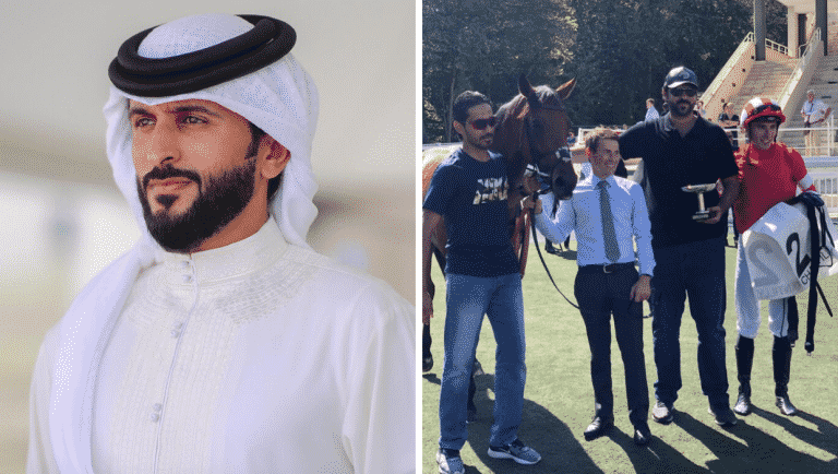 HH Shaikh Nasser owned mare Al Raya Triumphs in Chantilly