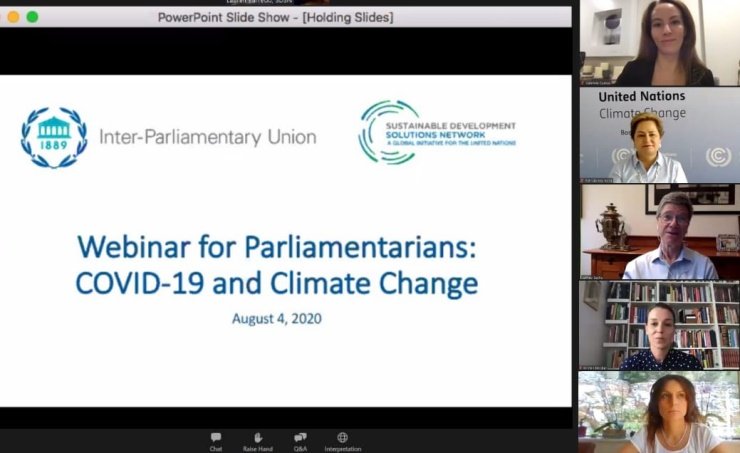 Bahrain participates in IPU Webinar on COVID-19 and Climate Change