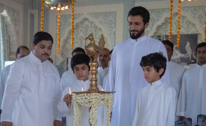 Shaikh Nasser celebrating Onam