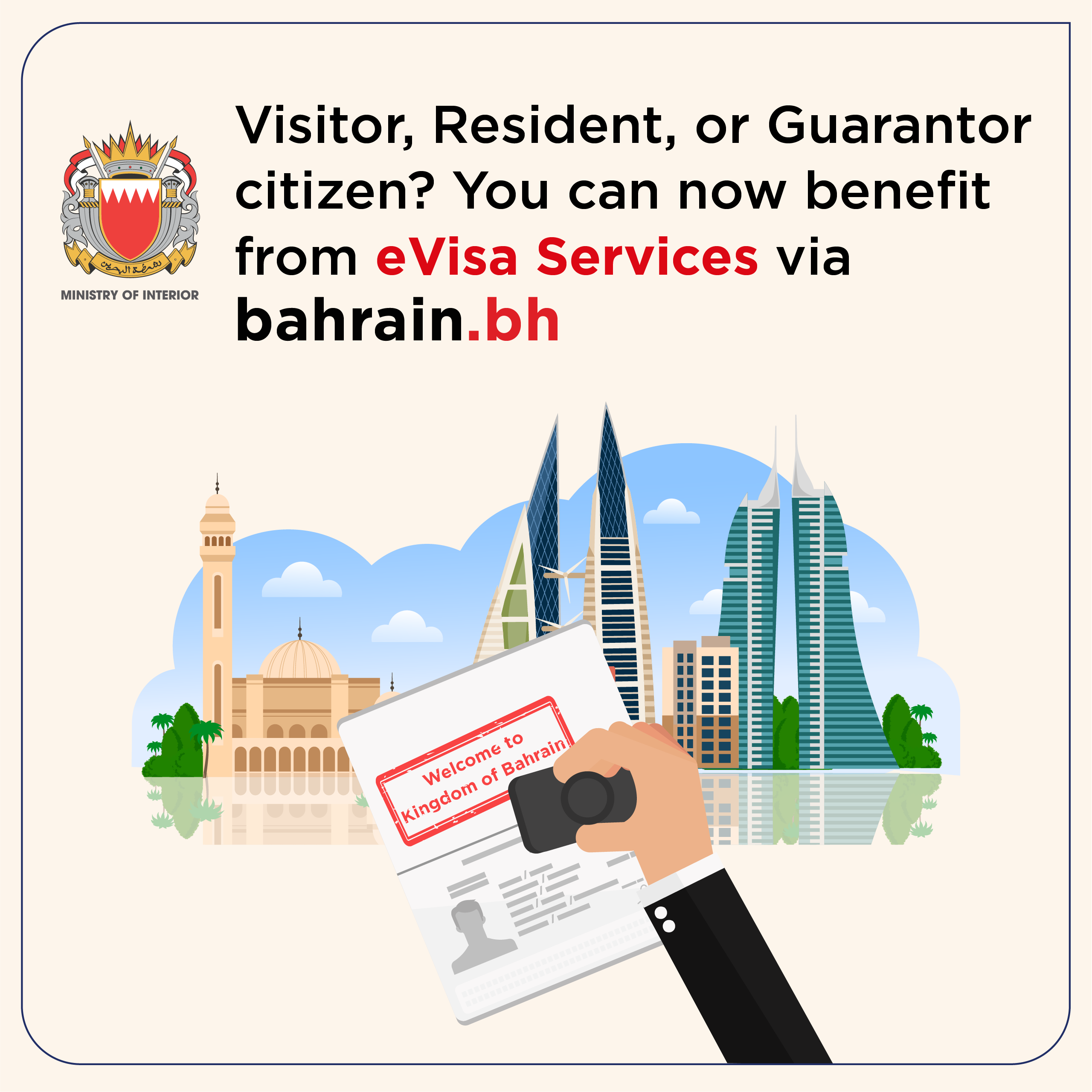 how to extend bahrain visit visa