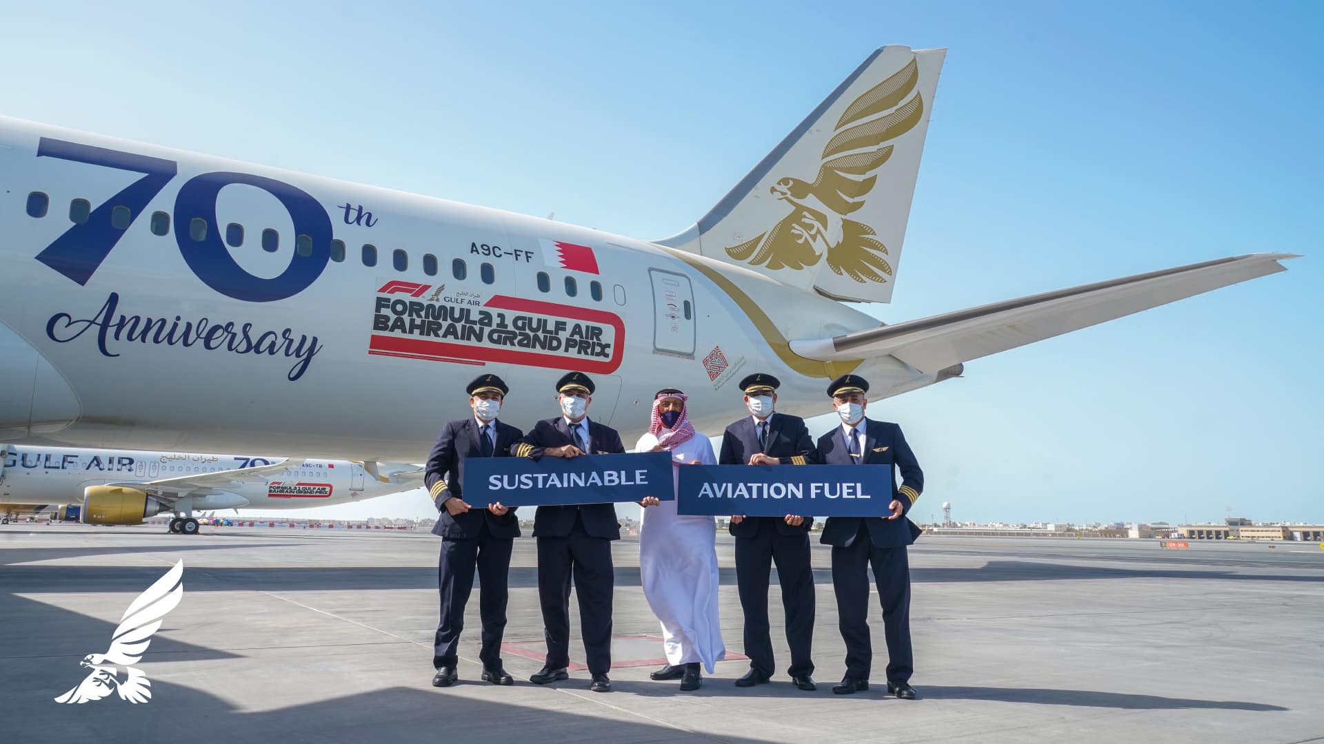 Gulf Air Performs Lower Emission Flypast at 2021 Formula 1Gulf Air Bahrain Grand Prix