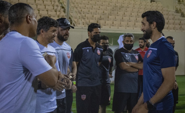 Shaikh Nasser visits National Football Team