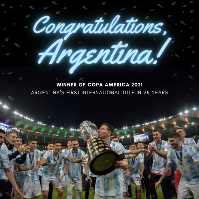 Argentina wins Lionel Messi’s first major international trophy; beats Brazil 1-0 at Copa America 2021