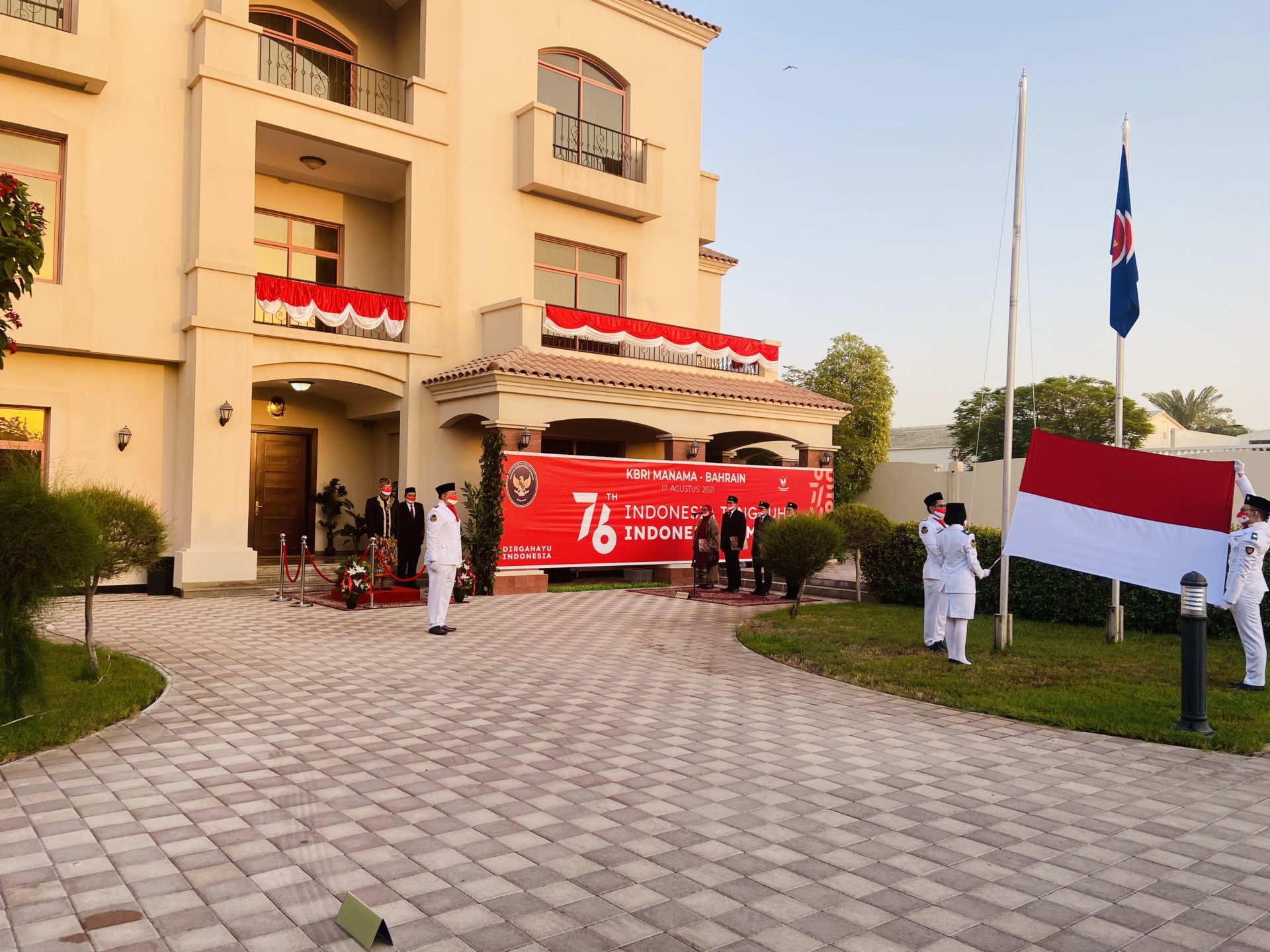Indonesia Independence Day Bahrain Flag Raising