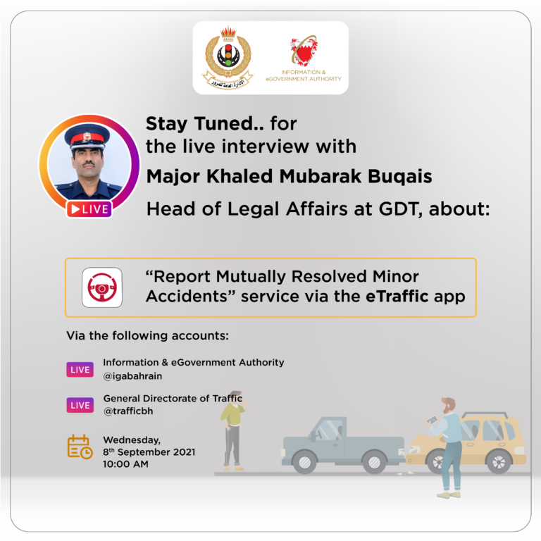 Information & eGovernment Authority and General Directorate of Traffic to Hold Insta Live session on Minor Traffic Accidents Reporting Services