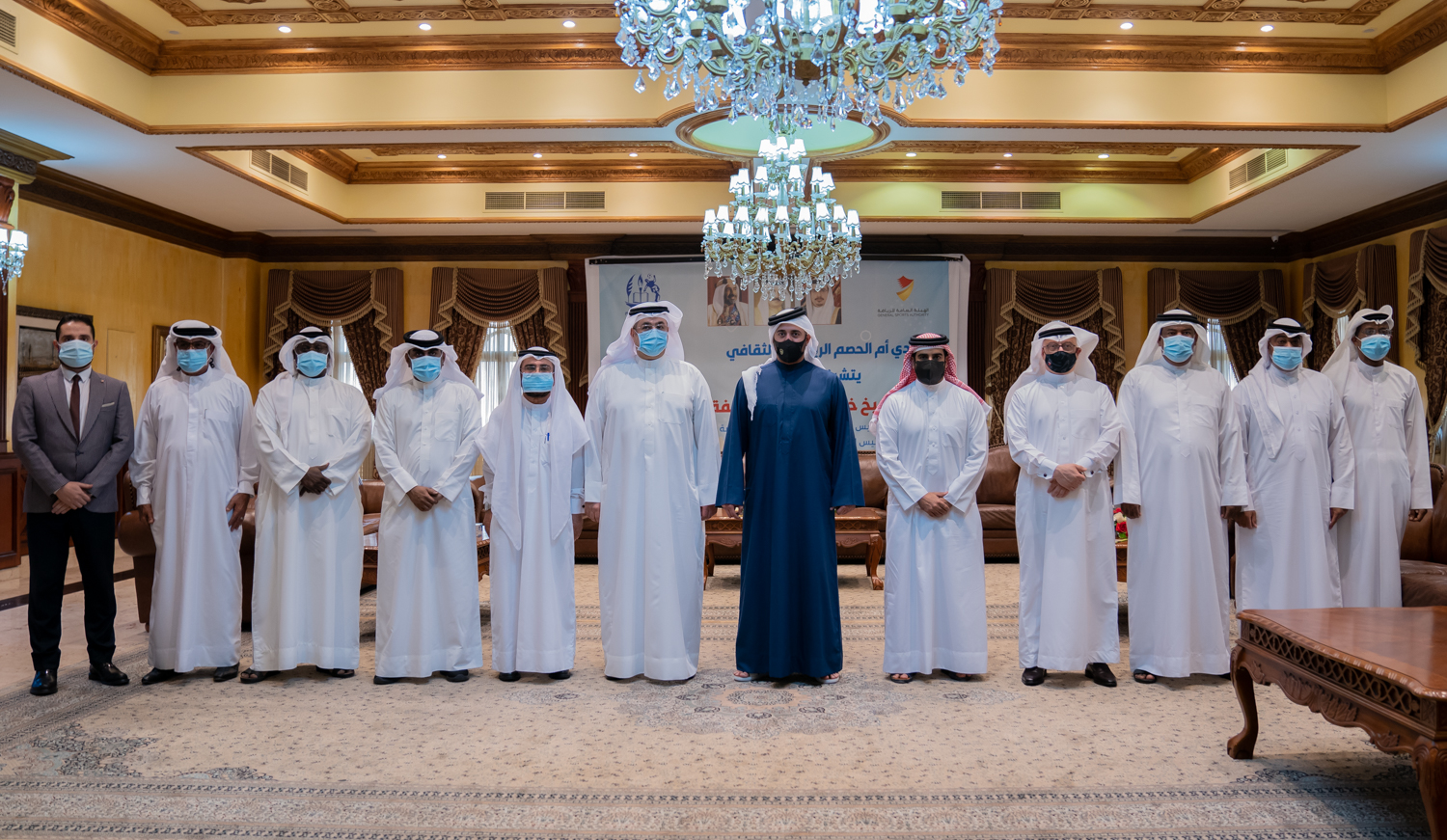 HH Shaikh Khalid visits Al Ahly and Al Ittihad Clubs