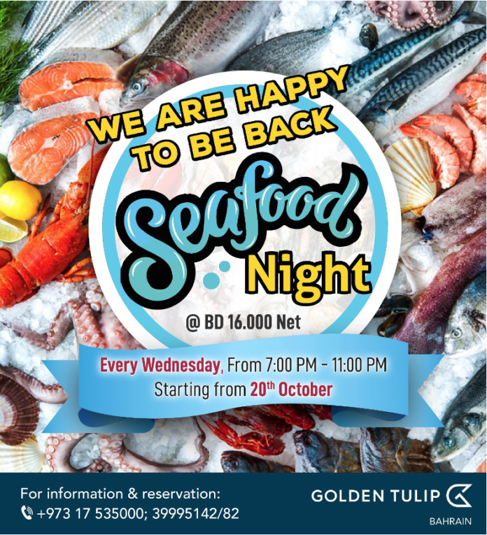 Golden Tulip Bahrain returns with Seafood Night