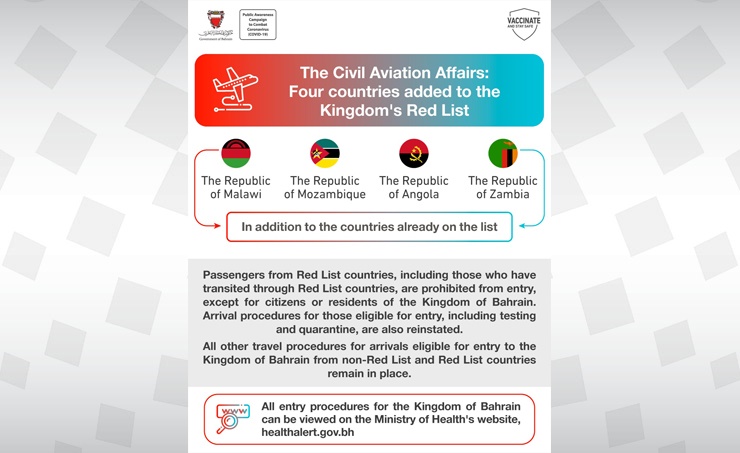 Bahrain travel entry procedures update