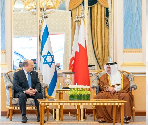 HRH the Crown Prince and Prime Minister meets with the Prime Minister of the State of Israel