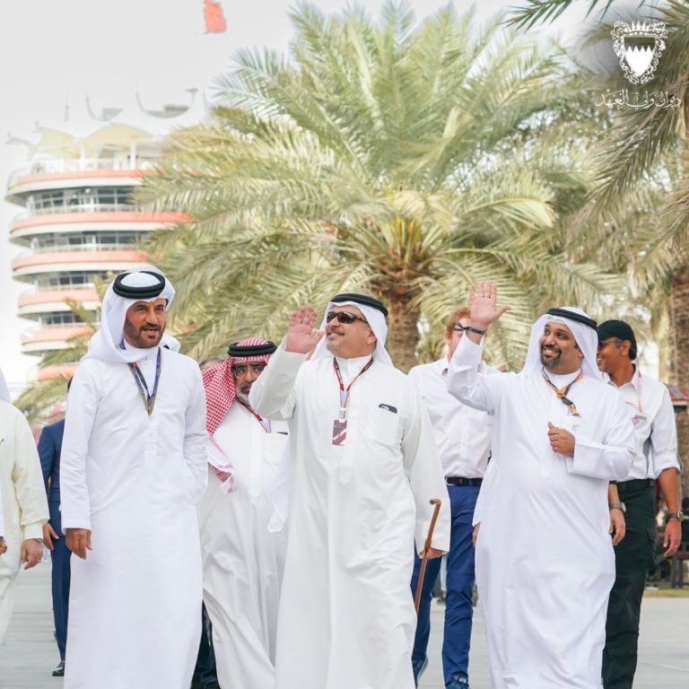 HRH the Crown Prince and Prime Minister tours the Bahrain International Circuit  ahead of the Formula 1 Gulf Air Bahrain Grand Prix 2022