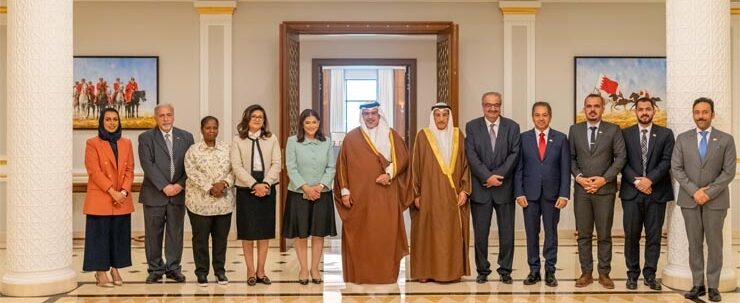 HRH the Deputy King meets with the President of the Bahrain Society of Engineers