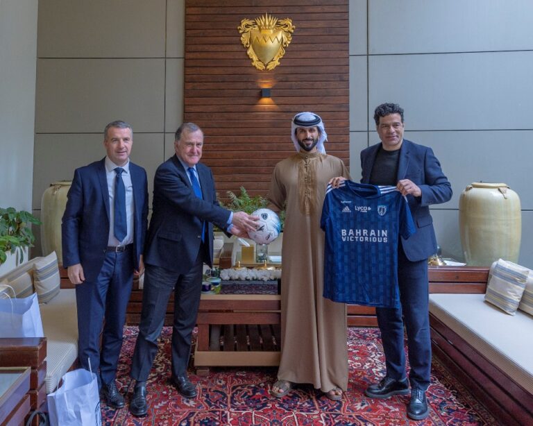 HH Shaikh Nasser bin Hamad Receives President of the Victorious Bahrain Sponsored French Club Paris FC