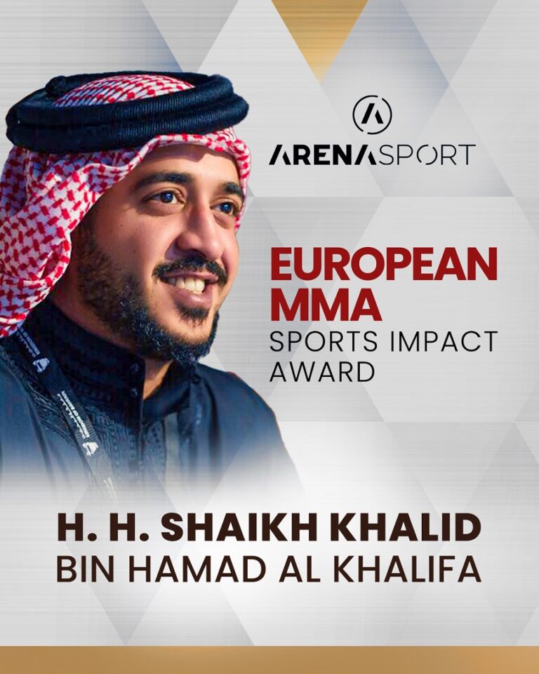 His Highness Shaikh Khaled bin Hamad Al Khalifa honored with ”European MMA Sports Impact Award”