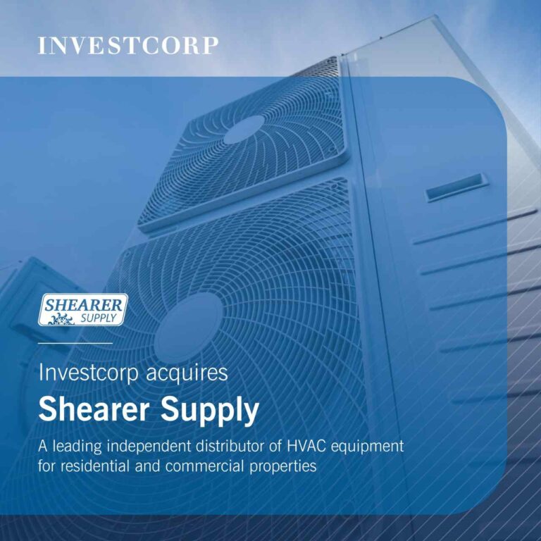 Investcorp Acquires Shearer Supply, a Leading HVAC Equipment Distributor