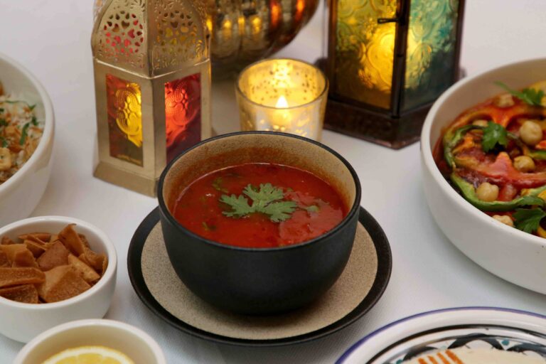 Delicious Plant-Based Moroccan Harira soup by H Dubai.