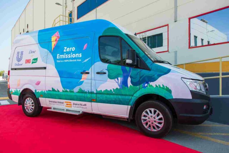 Unilever – first company to add an Electric Van to its logistics fleet in the UAE
