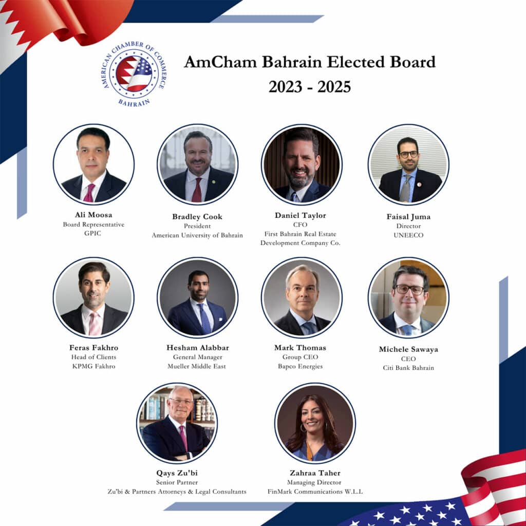 New board of directors elected by AmCham Bahrain in AGM 2023