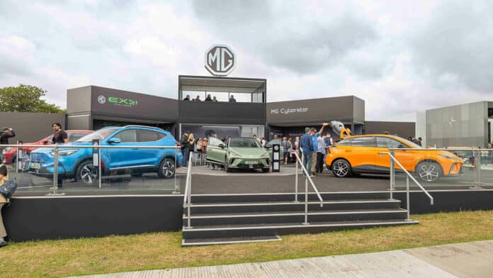MG booth at Goodwood 2023