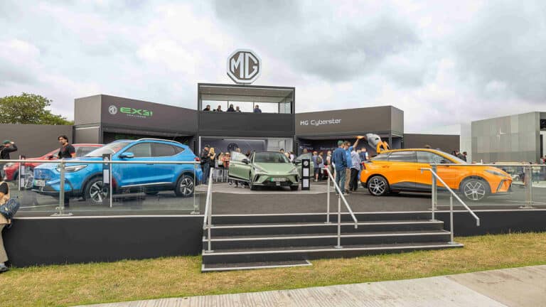 MG booth at Goodwood 2023