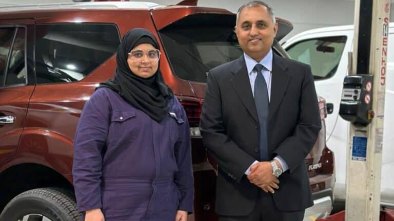 First female Bahraini car technician at Nissan