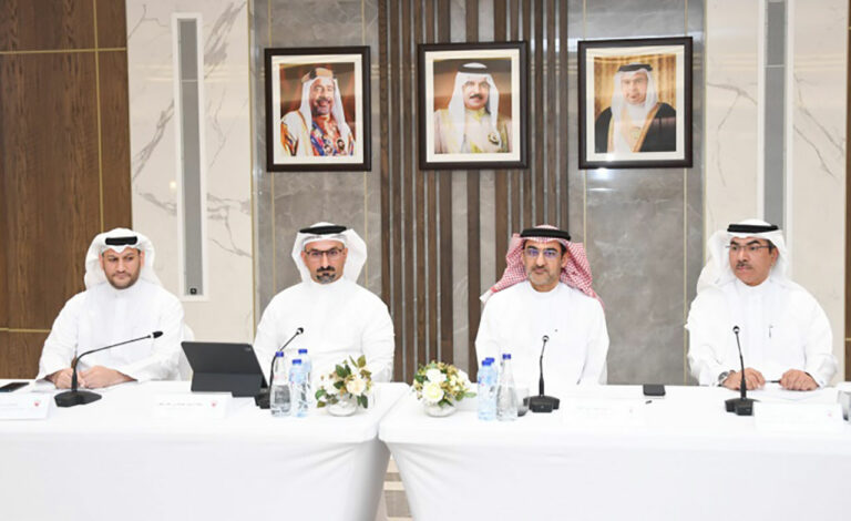 Mr. Fakhro, second from the left, at the press conference